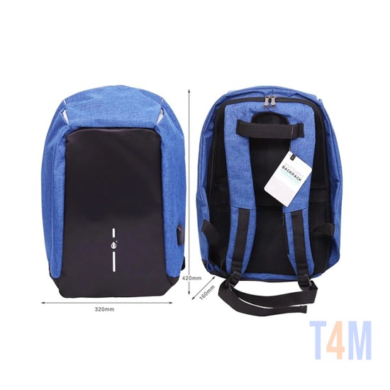 OnePlus Anti-Theft Backpack NR9117 with Charging Port for 15.6" Laptops Max. Blue
